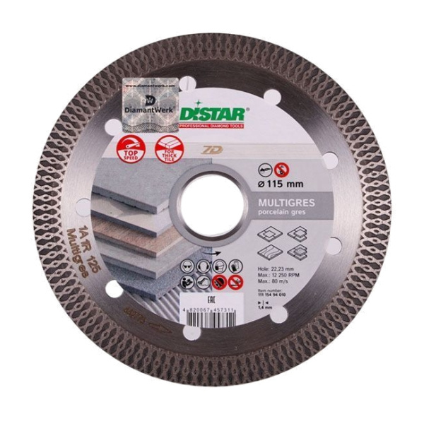 Диск алмазный Distar 1A1R 115x1.4x10x22,23 Multigres