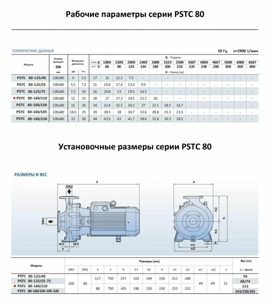 Насосный агрегат моноблочный фланцевый PURITY PSTC 80-160/110 (N)