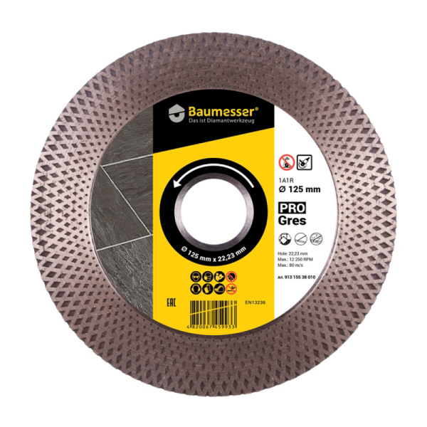 Диск алмазный Baumesser 1A1R 125x2,0x8/20x22,23 PRO Gres