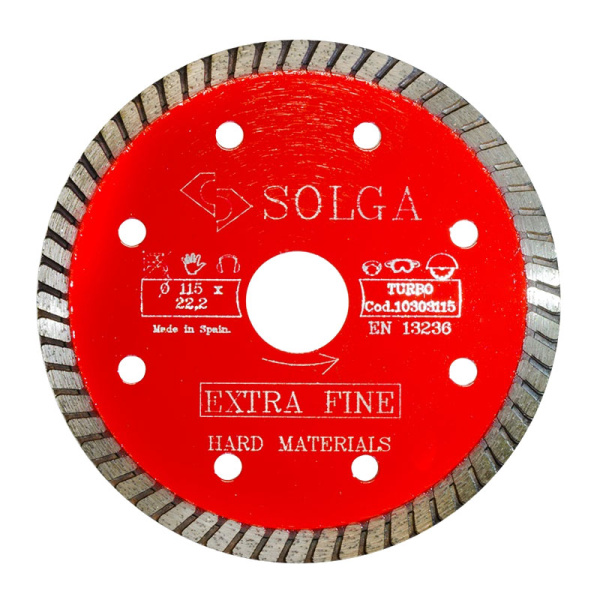 Диск алмазный Solga Diamant HARD MATERIALS сплошной (гранит, керамогранит) 115x22,23 мм
