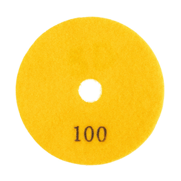Алмазный гибкий шлифовальный круг (АГШК) DIAMASTER 100*2,2 №100 бетон желтый