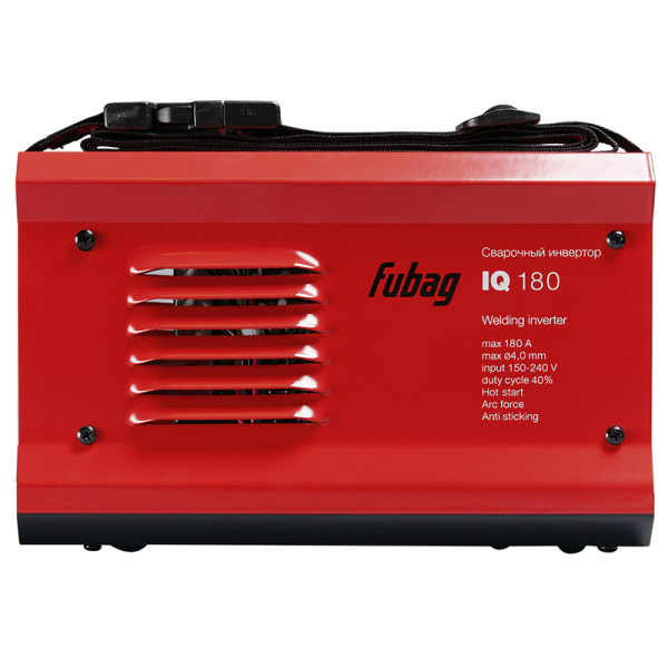 Инвертор сварочный Fubag IQ 180 (макс.ток 180А ПВ 40% раб.напряжение 150-240В) (38831) + Сварочные