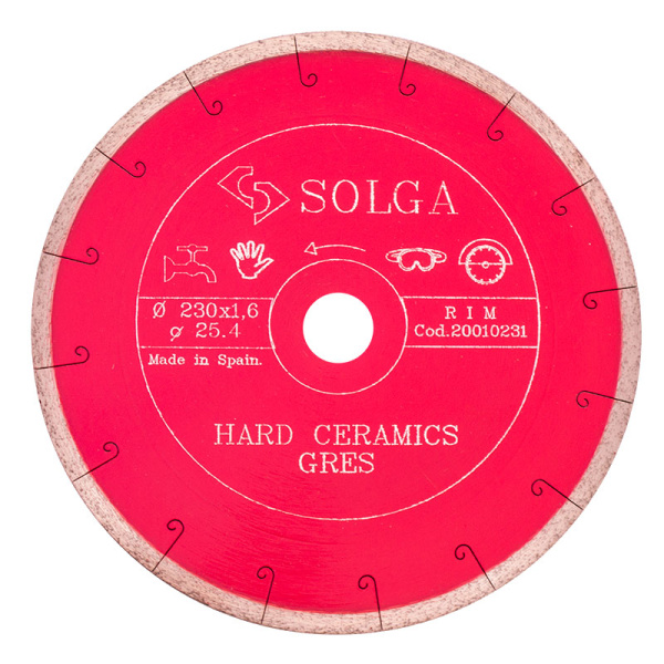 Диск алмазный Solga Diamant HARD CERAMICS сплошной (керамогранит) 230x25,4 мм