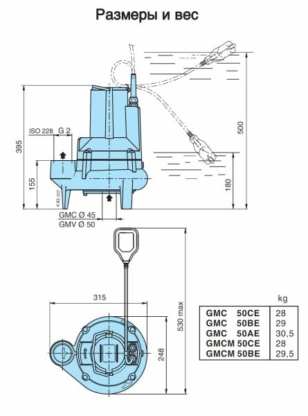 Погружной насос Calpeda GMCM 50-65A